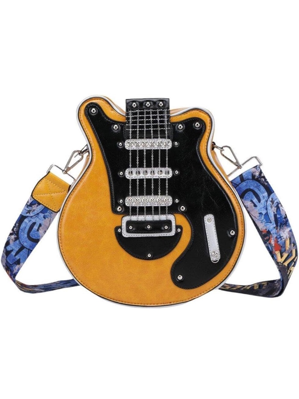 Guitar Shaped Crossbody Bag